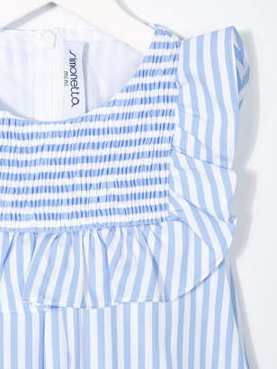 Simonetta striped ruffle blouse