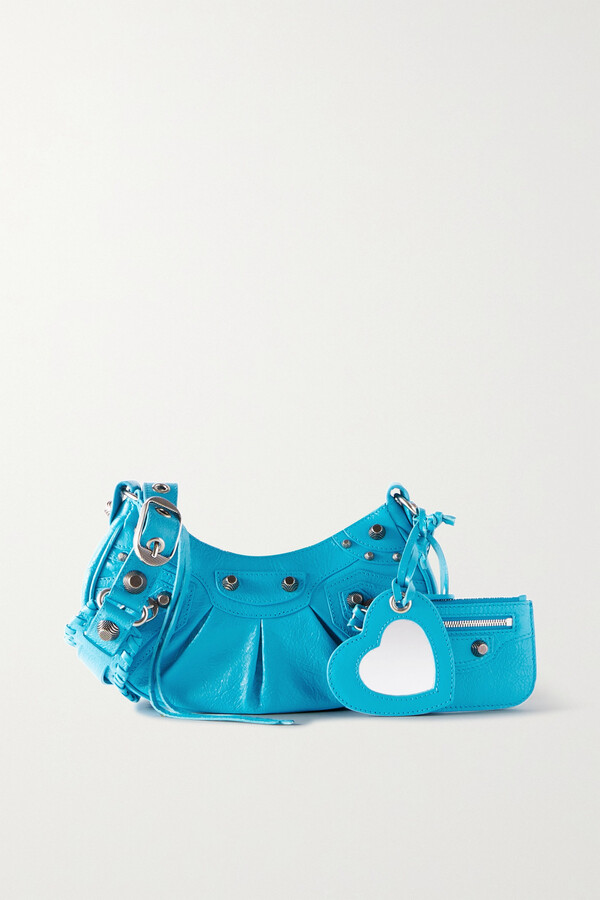 Balenciaga Blue Metallic Leather Handbags | ShopStyle