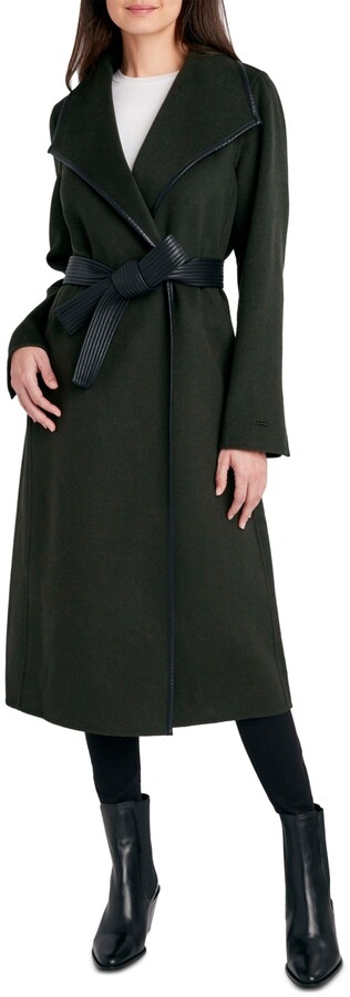 tahari black coat