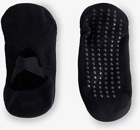 Sisterly Tribe Womens Black Pilates Grip Socks 1Size