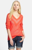 Thumbnail for your product : Vince Camuto Placed Pointelle V-Neck Sweater