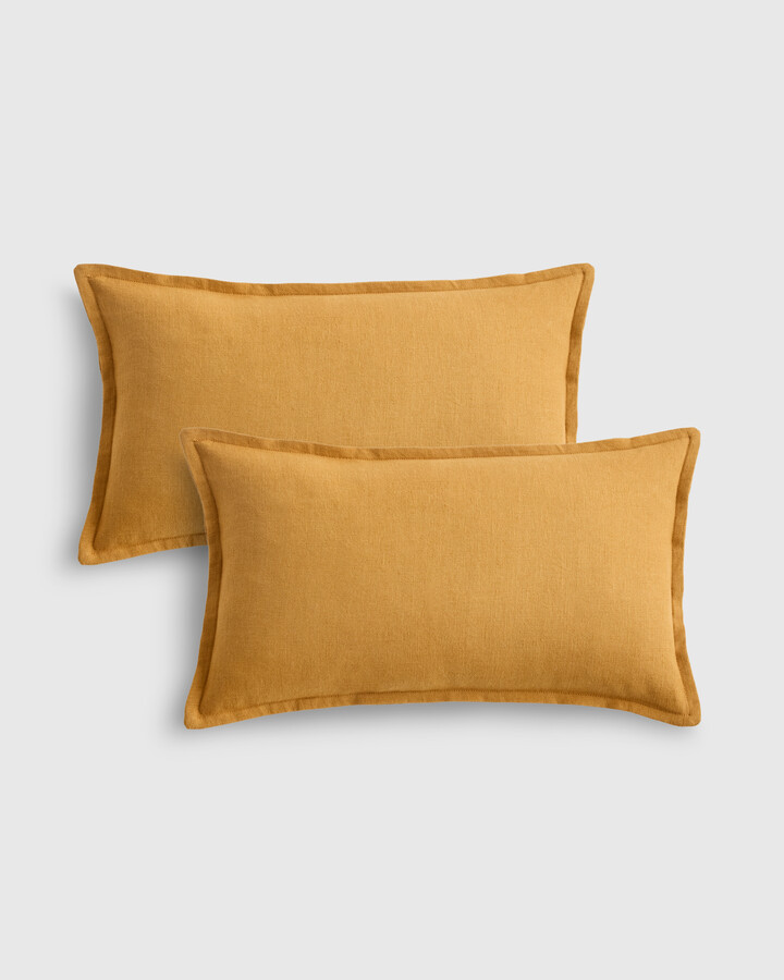 European Linen Flange Edge Pillow Cover