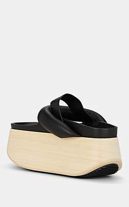 Jil Sander Women's Leather Platform Sandals - Black
