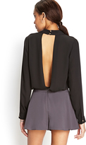 Thumbnail for your product : Forever 21 Chiffon Cutout Bodysuit