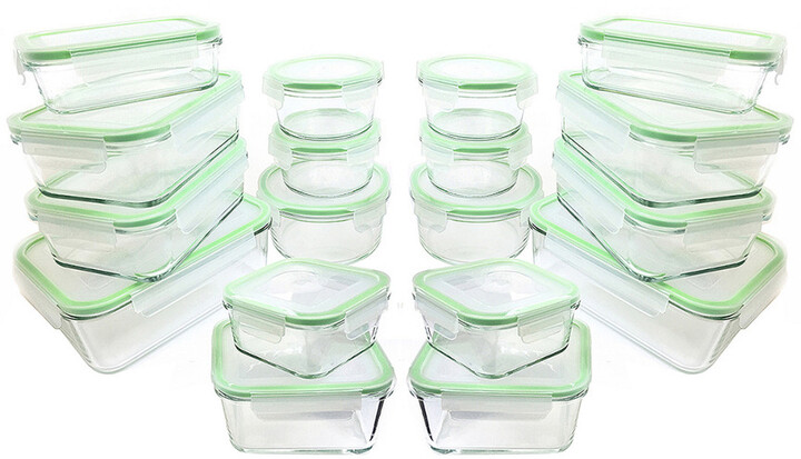 Kinetic Gogreen Glassworks 36Pc Glass Food Storage Set