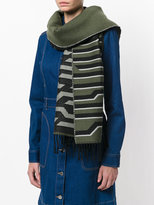 Thumbnail for your product : Kenzo striped detail scarf