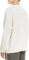 Thumbnail for your product : Brunello Cucinelli Crest-Pocket Boyfriend Cardigan, Multi