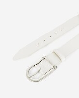 Thumbnail for your product : The Kooples Ecru fine leather belt with a smooth finish