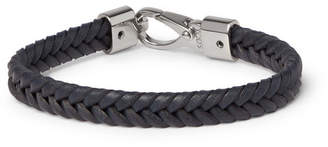 Tod's Woven Leather And Silver-Tone Bracelet