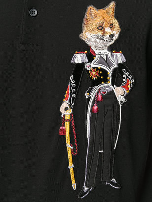 Dolce & Gabbana fox colonel patch polo shirt