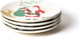 Coton Colors by Laura Johnson Christmas In The Village Rooftop 8 Salad Plate Set Of 4