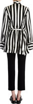 Thumbnail for your product : Ann Demeulemeester Striped Satin Robe Jacket