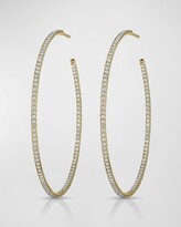 Thumbnail for your product : Roberto Coin 55mm Micro Diamond Hoop Earrings, 2ct