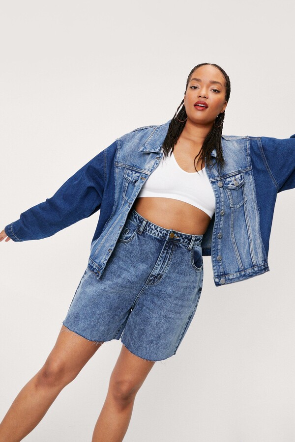 two color denim jacket