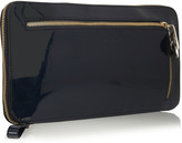 Thumbnail for your product : See by Chloe Fannie patent-leather and twill fold-away shoulder bag