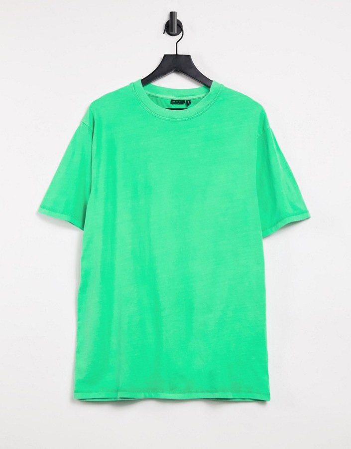 ASOS DESIGN super oversized t-shirt in neon green wash - ShopStyle
