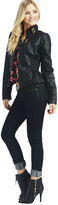 Thumbnail for your product : Wet Seal Cinched Panel Moto Jacket