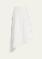 Asymmetric A-Line Midi Skirt 