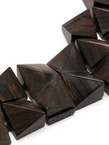 Thumbnail for your product : Monies Jewellery Wood Geometric Necklace