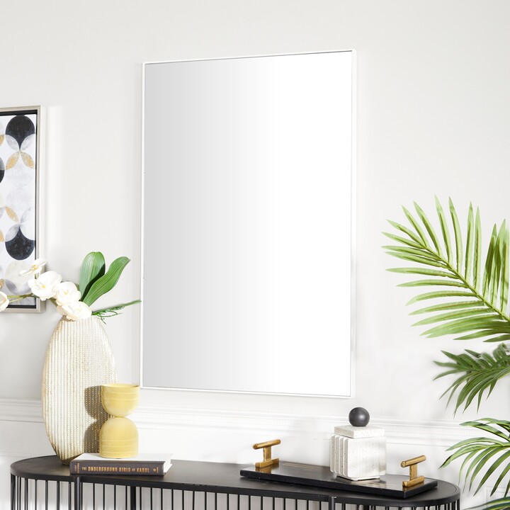 Studio 350 Contemporary Rectangular Wall Mirror - Multiple Finishes and ...