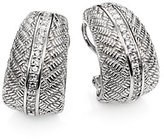 Thumbnail for your product : Judith Ripka White Sapphire and Sterling Silver J-Hoop Earrings
