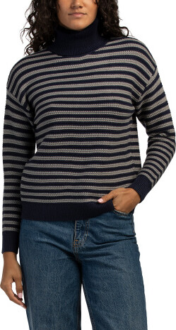 TJMAXX Yummy Striped Turtleneck Sweater, Nylon/Polyester/Viscose