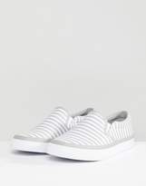 Thumbnail for your product : ASOS Design DESIGN Dab Wide Fit Stripe Plimsolls