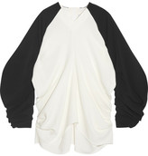 Thumbnail for your product : J.W.Anderson Ruched Two-tone Crepe Top - White