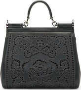 Thumbnail for your product : Dolce & Gabbana Forest Green Floral Embroided Miss Sicily Bag