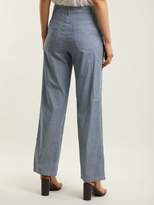 Thumbnail for your product : A.P.C. Coryn Striped Straight Leg Jeans - Womens - Blue Stripe