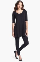 Thumbnail for your product : Eileen Fisher Scoop Neck Jersey Tunic (Regular & Petite)