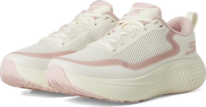 Skechers Go Run Supersonic Max Women's Shoes Natural/Pink : 10 B - Medium Synthetic