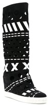 Thumbnail for your product : Casadei Cut-Out Wedge Boots