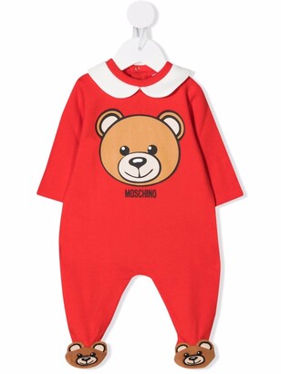 MOSCHINO BAMBINO Teddy Bear-slipper logo pyjamas