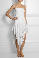 Thumbnail for your product : MICHAEL Michael Kors Strapless broderie anglaise cotton-voile dress