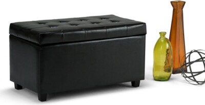 Simpli Home Cosmopolitan Rectangle Storage Ottoman