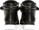 Thumbnail for your product : Giuseppe Zanotti Black Grained Leather Toky High-Top Sneakers