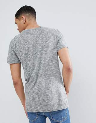 Another Influence Long Line Curved Hem Stretch Logo T-Shirt