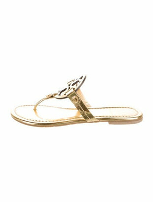 Tory Burch Leather Sandals Gold