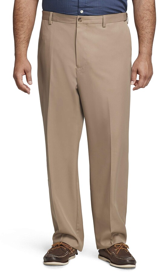 Izod Mens Flat Front Straight Fit Solid Dress Pant