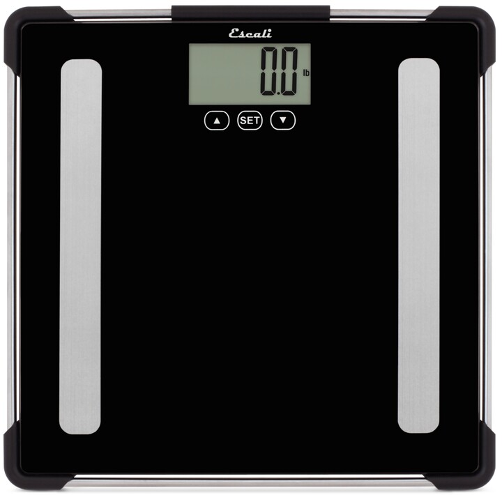 Escali Glass Body Analyzing Bathroom Scale 400lb