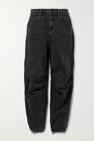Thumbnail for your product : Alexander Wang Paneled Denim And Shell Boyfriend Jeans - Charcoal
