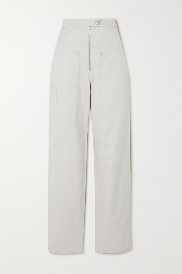 Etoile Isabel Marant Phil Organic Cotton And Linen-blend Straight-leg ...