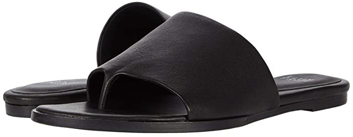 edge washed leather slide