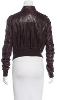 Thumbnail for your product : Rick Owens Wool-Trimmed Leather Jacket