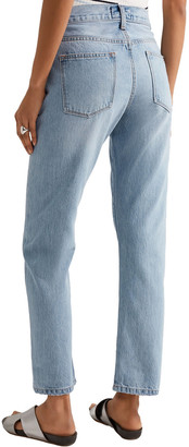 Current/Elliott The Crossover Embroidered Mid-rise Straight-leg Jeans