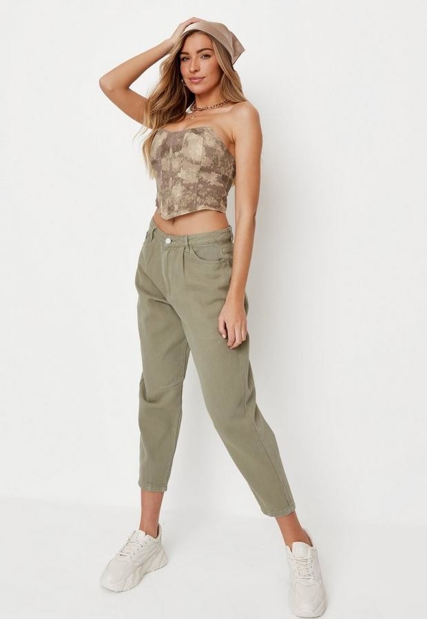 Missguided Zara Mcdermott X Khaki High Rise Carrot Leg Jeans ShopStyle