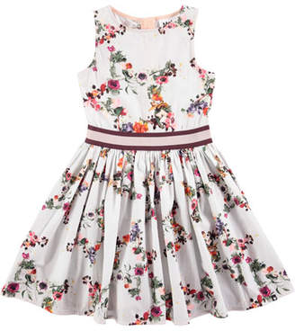 Molo Carli Flower Stars Poplin Dress, Pink, Size 2T-12