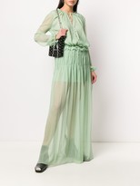 Thumbnail for your product : Amiri Ruffle-Trimmed Silk Dress