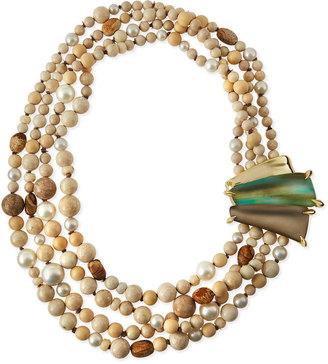 Alexis Bittar Multi-Strand Beaded Necklace with Lucite